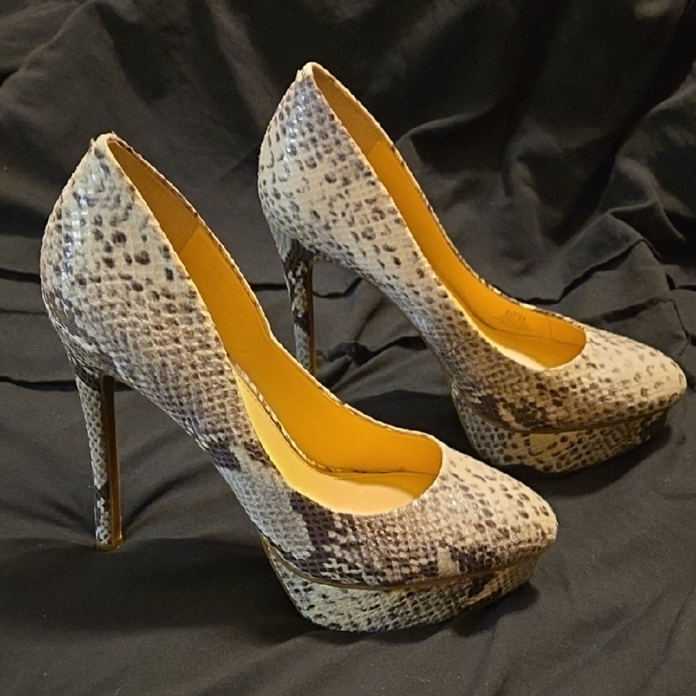 Jessica Simpson Snakeskin Platform Heels